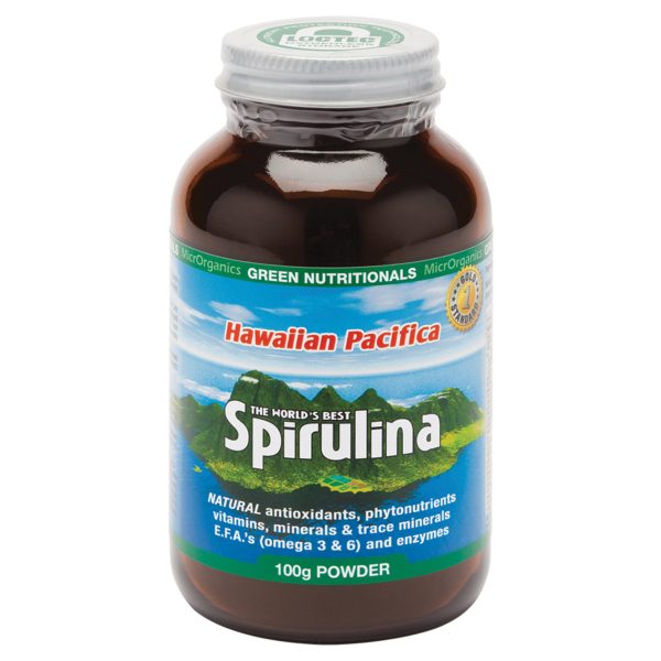 MicrOrganics Green Nutrit Hawaiian Pac. Spirulina Pwd 100g_media-01