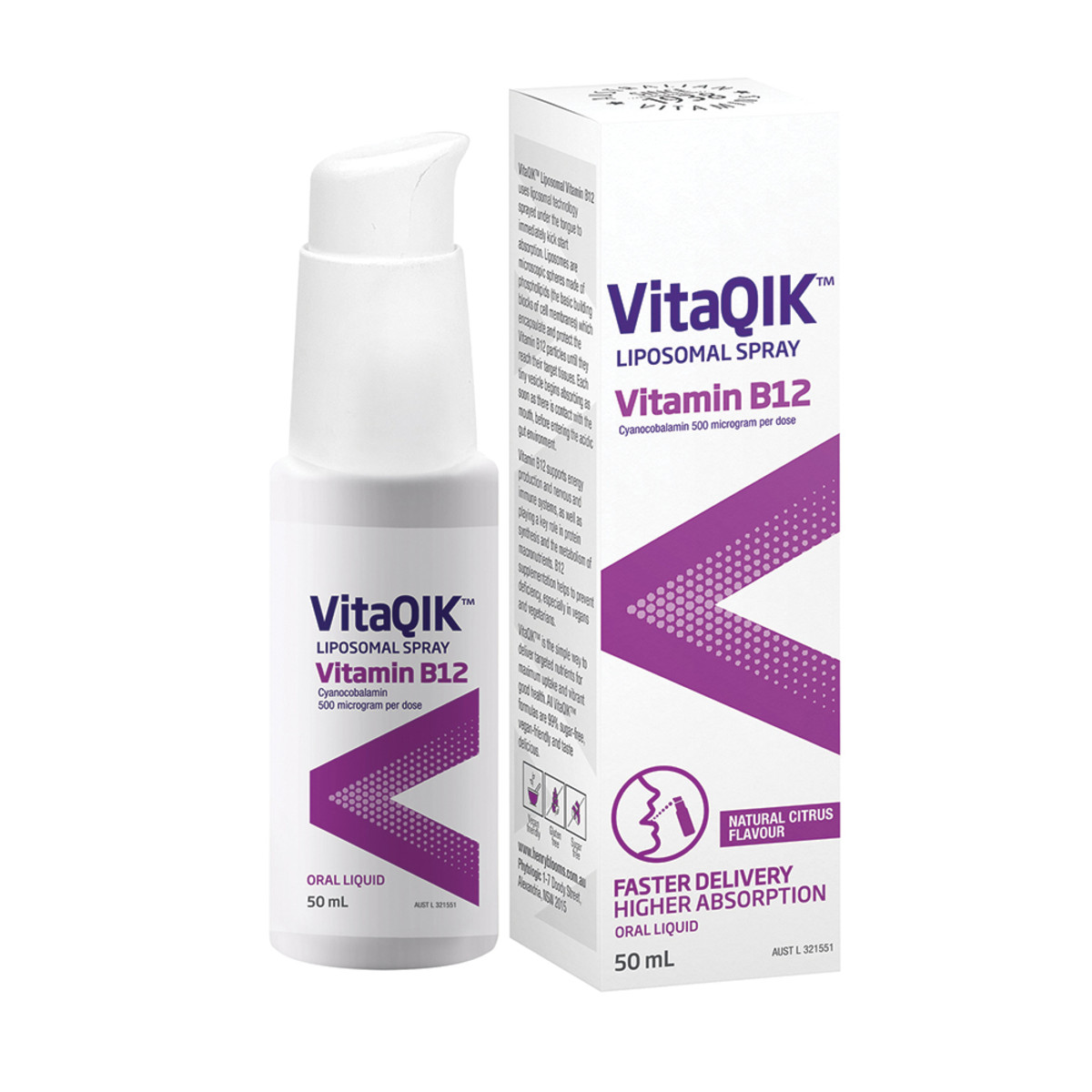 VitaQIK Xịt Liposome Vitamin B12 50ml | Australia's Finest Emporium