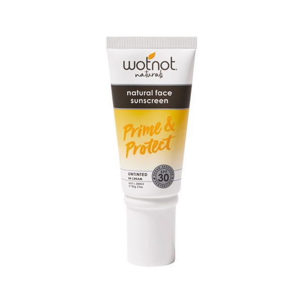 Wotnot Natural Sunscreen Face SPF 30 (Prime and Protect) Untinted BB Cream 60g_media-01