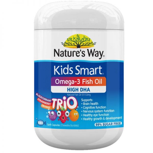 Natures Way Kids Smart Omega-3 Fish Oil Trio 180 Capsules_media-01